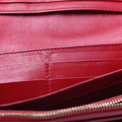 Burberry Calfskin House Check Continental Wallet Red 10 of 11