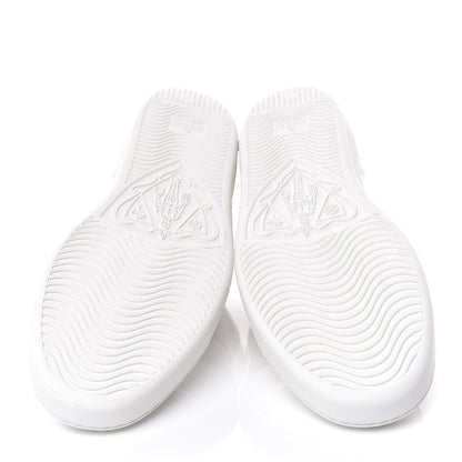 Gucci Calfskin Crocodile Web Womens Ace Sneakers 37.5 White Green 5 of 10