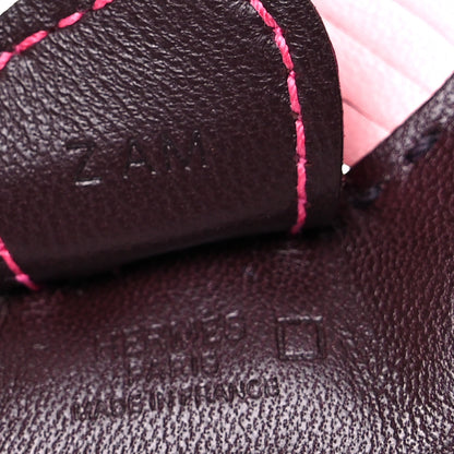 Hermes Milo Lambskin Matte Alligator Touch Grigri Rodeo Horse Bag Charm PM Rouge Sellier Framboise Rose Sakura 3 of 4