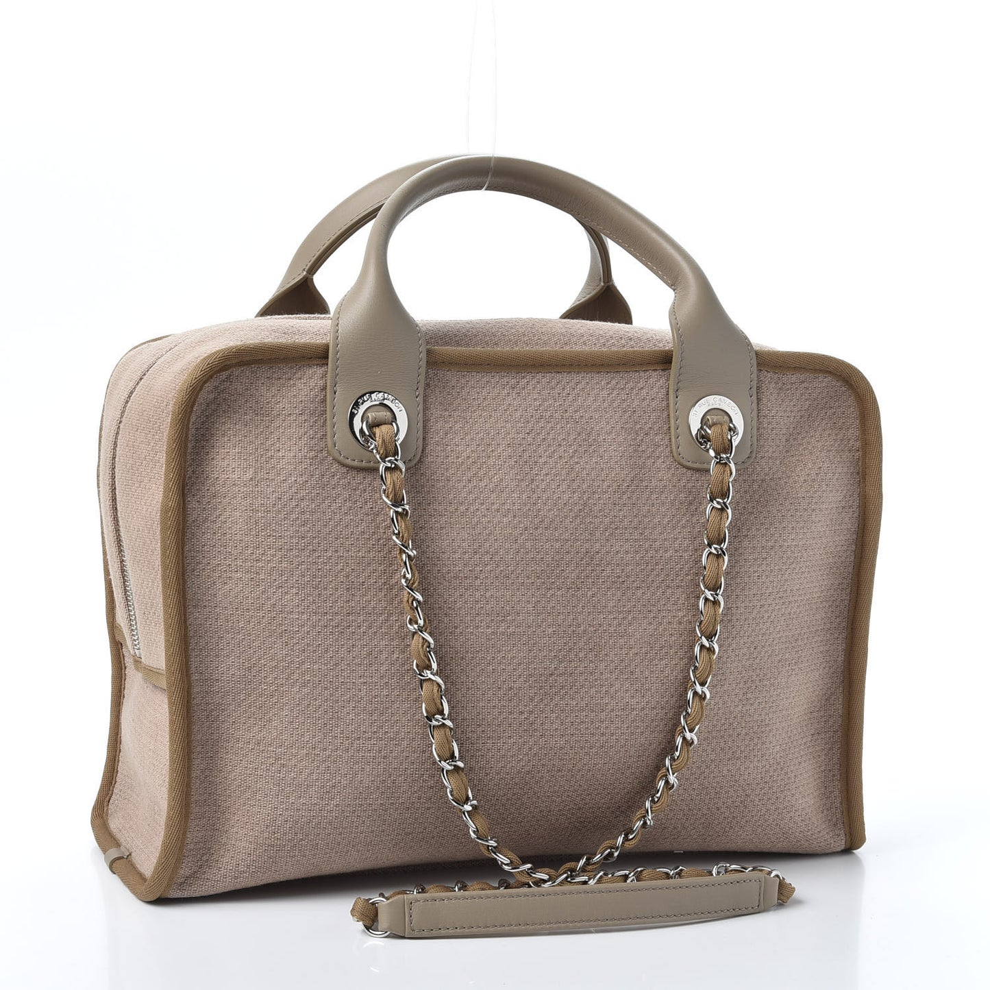 Denim Deauville Bowling Bag Beige
