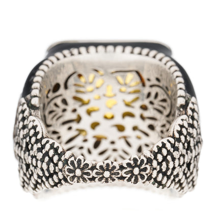 Gucci Sterling Silver Citrine Crystal Enamel Cocktail Ring 57 8 4 of 6