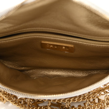 Chanel Lambskin Quilted All About Chains Waist Belt Bag White 5 of 10