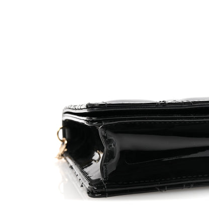 Christian Dior Patent Cannage Lady Dior Chain Wallet Black 9 of 10