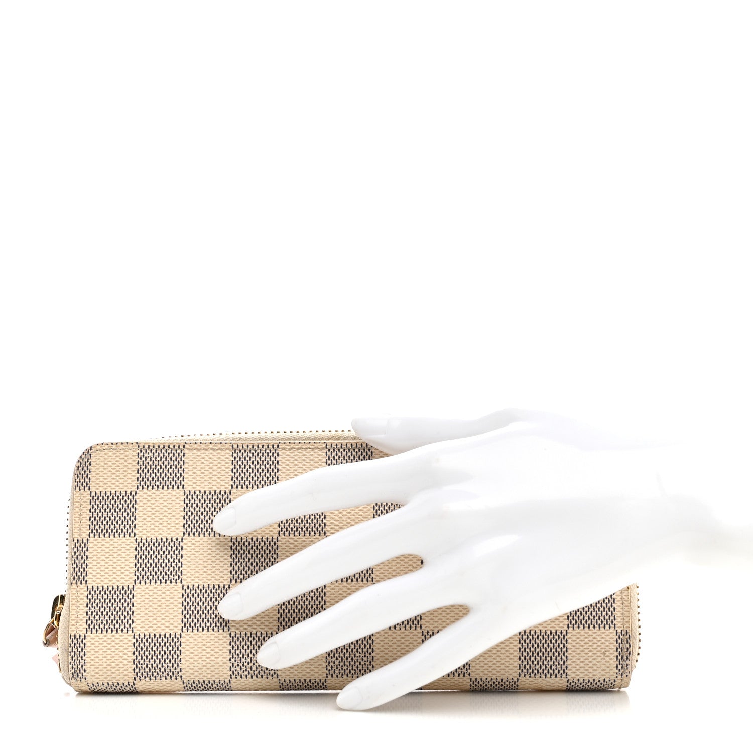Louis Vuitton Damier Azur Clemence Wallet Rose Ballerine 2 of 8