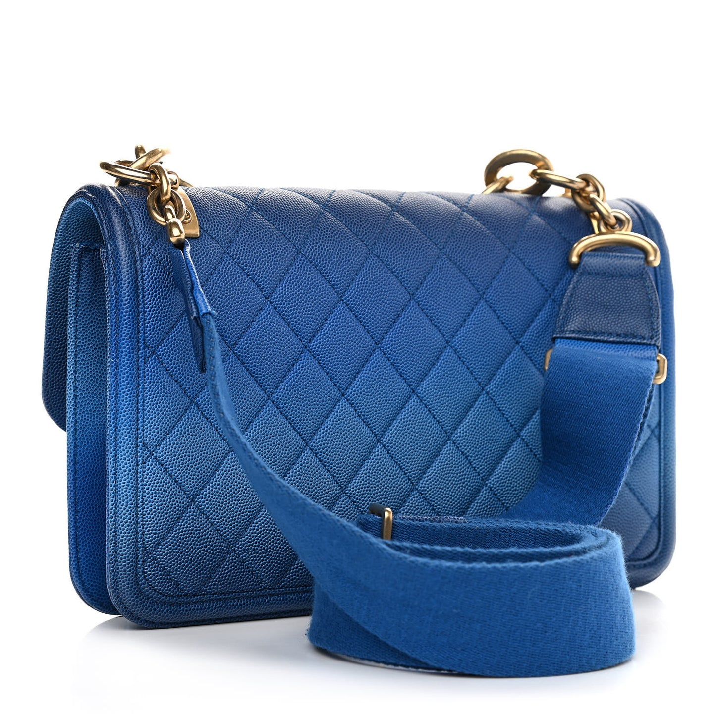 Caviar Quilted Medium Sunset On The Sea Flap Blue