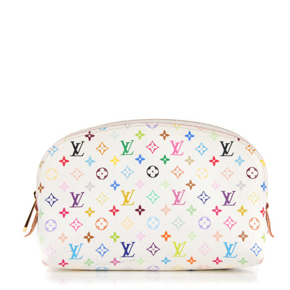 Louis Vuitton Monogram Multicolor Cosmetic Pouch White Litchi 1 of 13