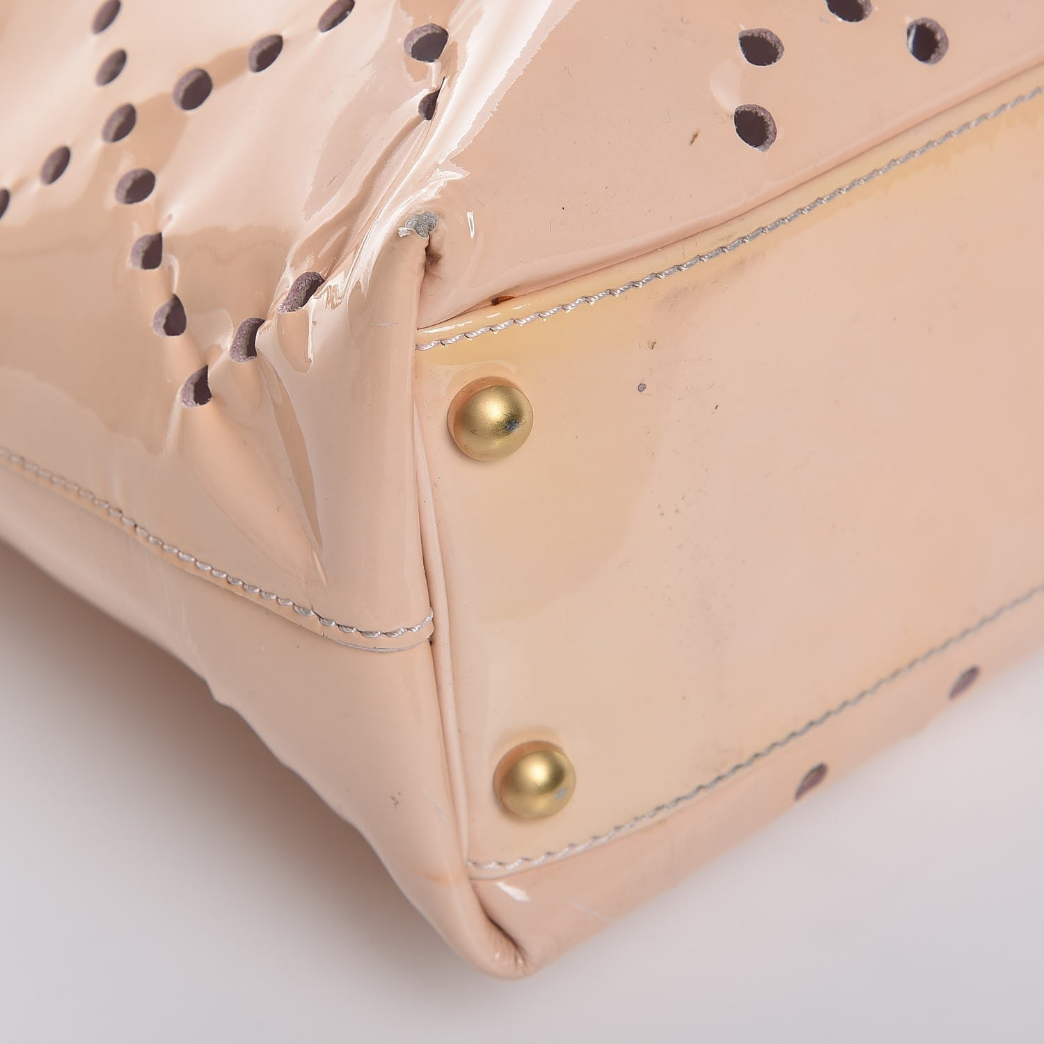 Chanel Patent Perforated CC Tote Beige 11 of 15