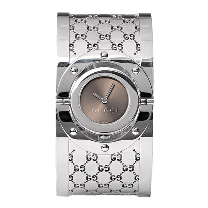 Gucci Stainless Steel 33mm Twirl Quartz Watch Brown 1 of 7