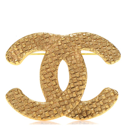 Chanel Quilted CC Brooch Gold 1 of 5