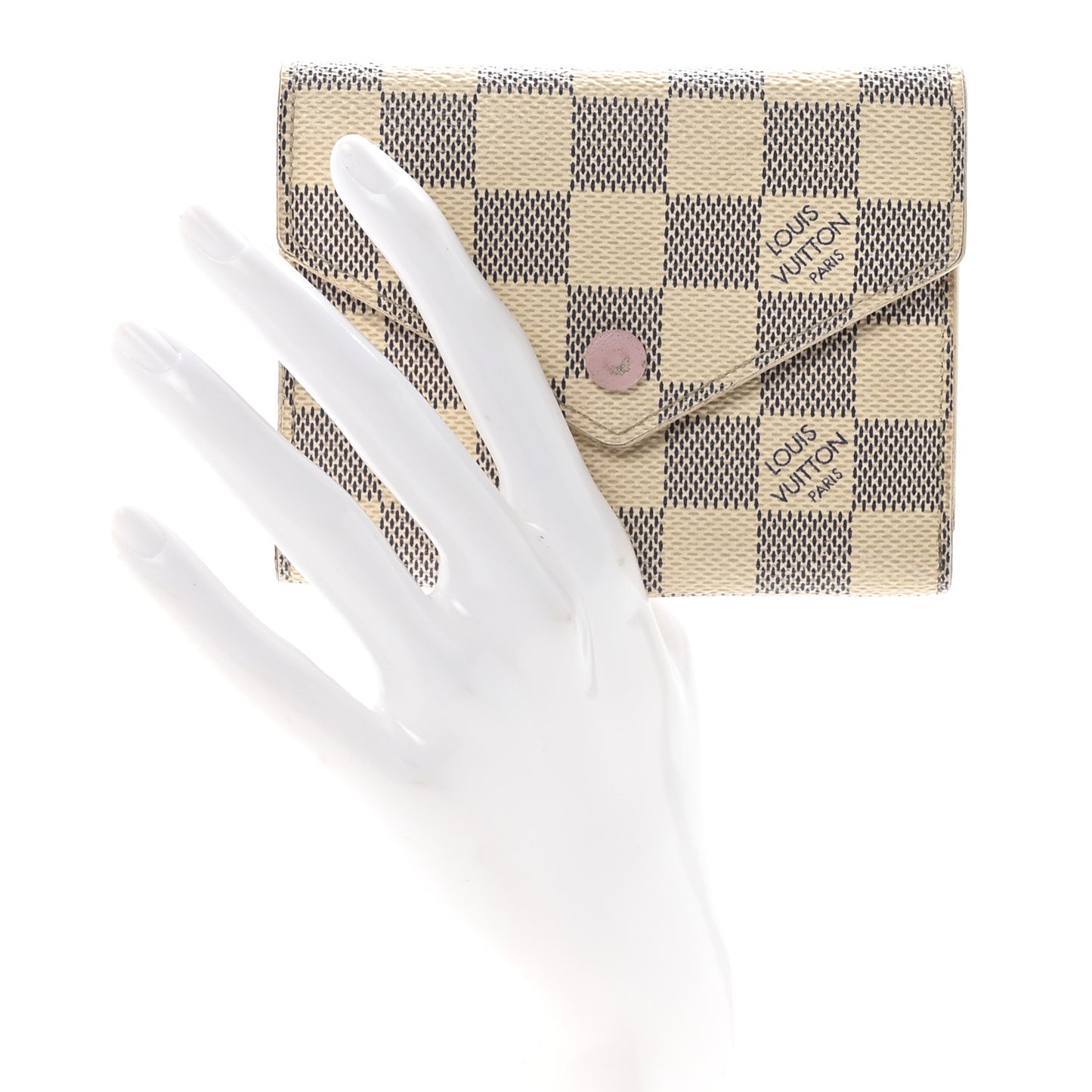 Damier Azur Victorine Wallet Rose Ballerine