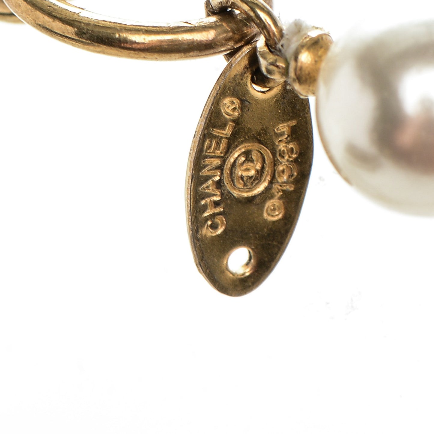 Pearl Chain Necklace Gold