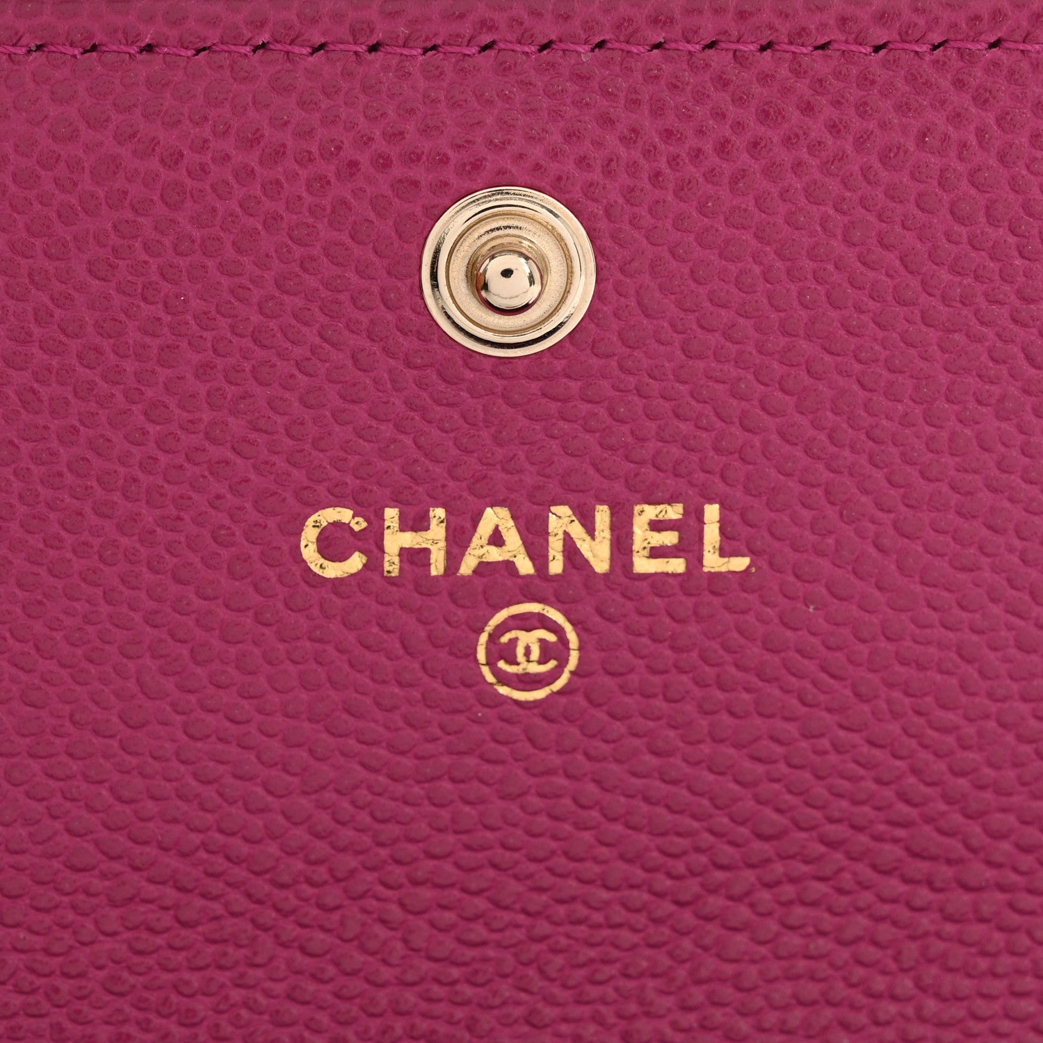 Chanel Caviar Quilted Textured CC Flap Card Holder Purple 6 of 9