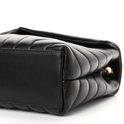 Saint Laurent Calfskin Y Quilted Monogram Small Loulou Chain Satchel Black 10 of 13