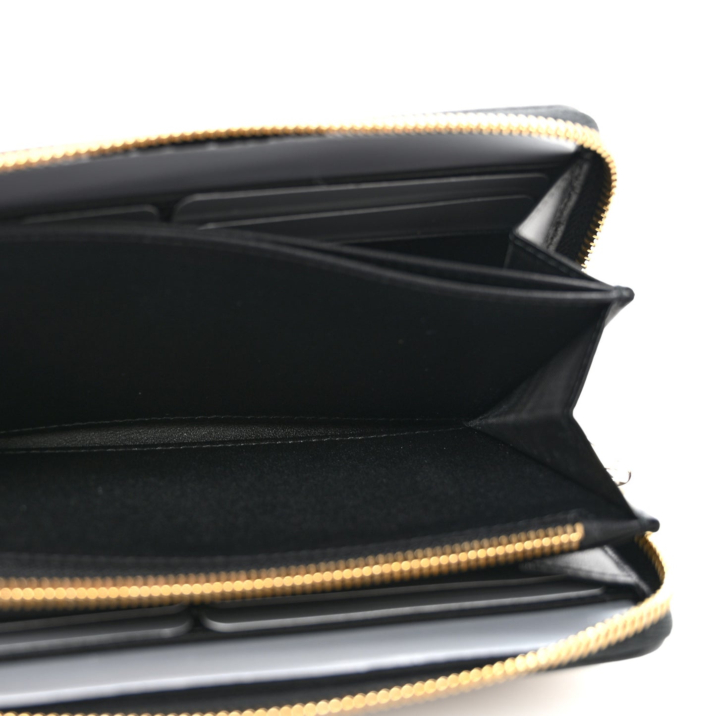Lambskin Cannage Lady Dior Zip Wallet Black