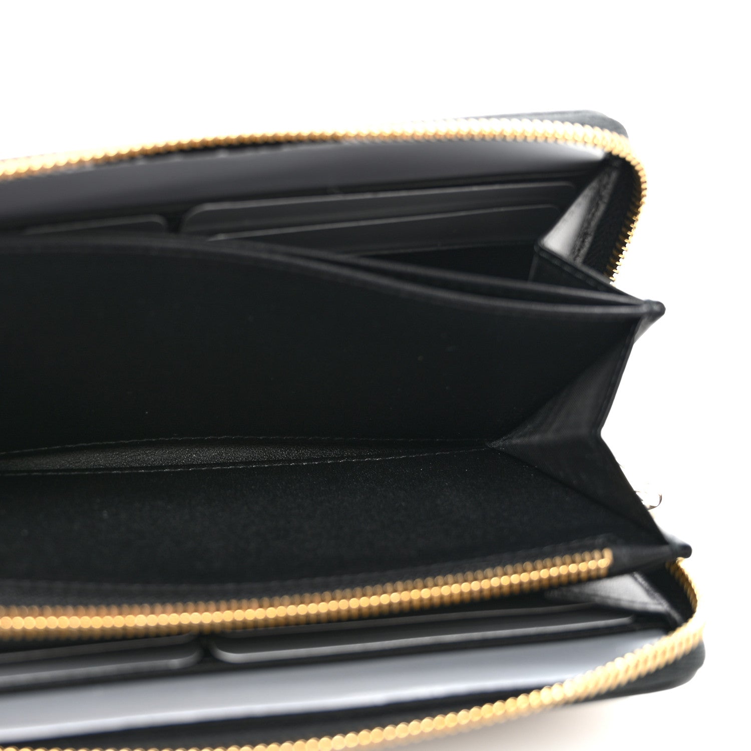 Christian Dior Lambskin Cannage Lady Dior Zip Wallet Black 5 of 8
