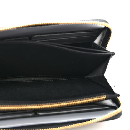 Christian Dior Lambskin Cannage Lady Dior Zip Wallet Black 5 of 8