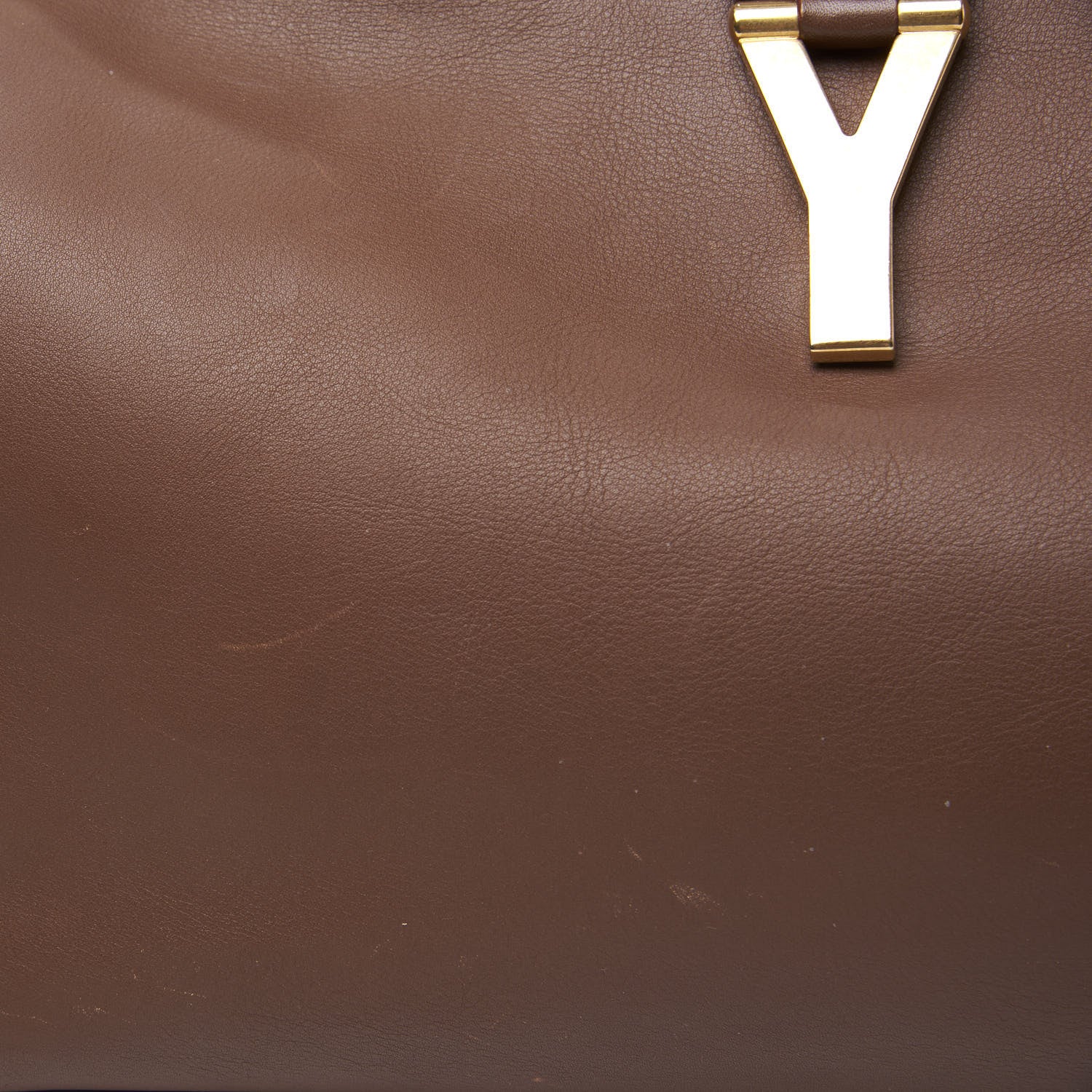 Saint Laurent Calfskin Medium Classic Y Cabas Brown 9 of 10