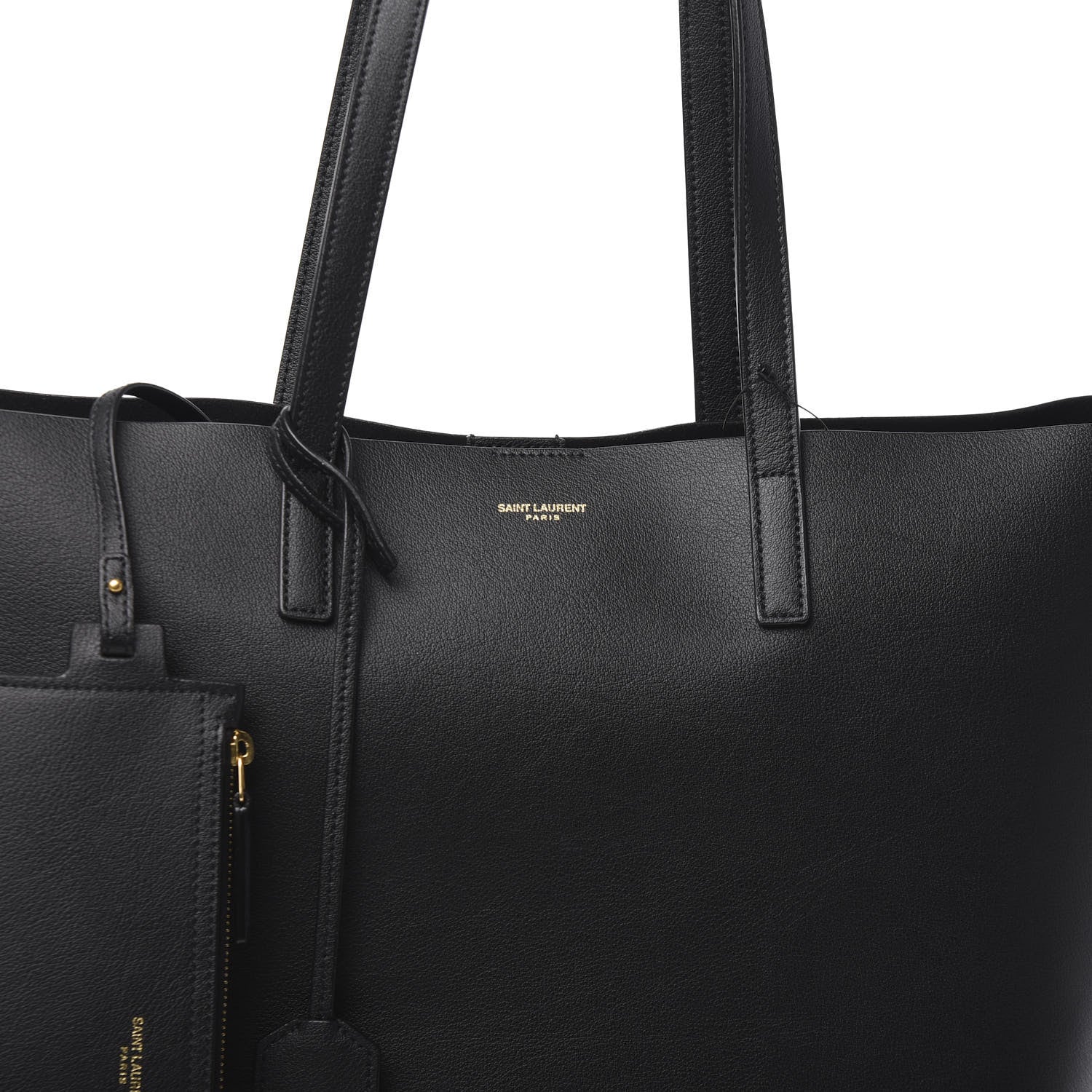 Saint Laurent Calfskin Large Shopping Tote Black 7 of 9