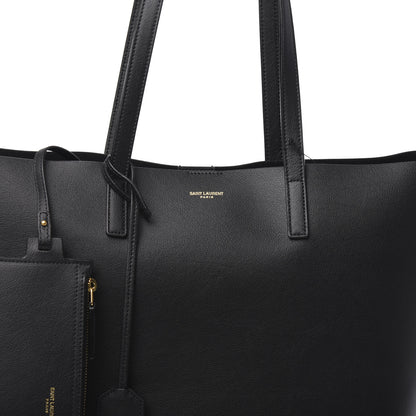 Saint Laurent Calfskin Large Shopping Tote Black 7 of 9