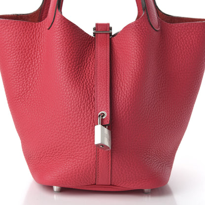 Hermes Taurillon Clemence Picotin Lock 18 PM Rose Extreme 10 of 10