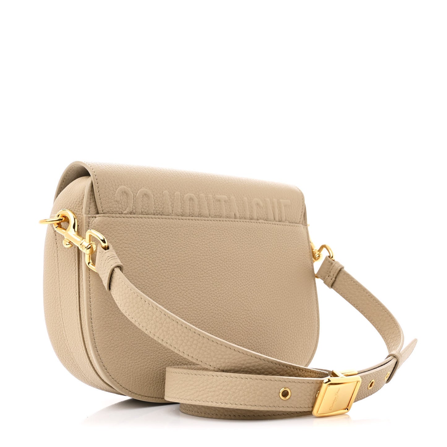 Grained Calfskin Medium Bobby Flap Beige