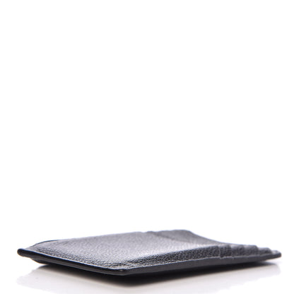 Saint Laurent Grained Calfskin 5 Fragments Zip Pouch Card Holder Black 4 of 6