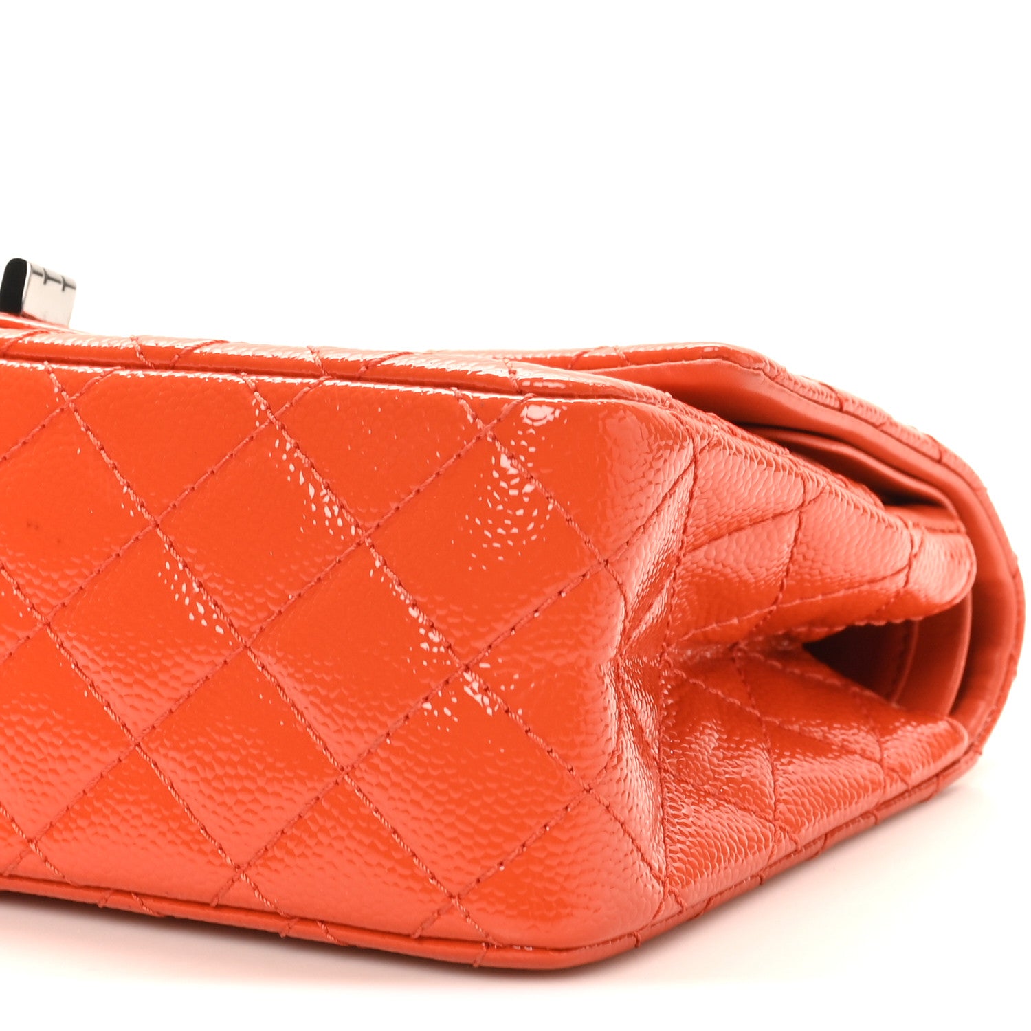 Chanel Patent Caviar Quilted 2.55 Reissue 225 Flap Orange 10 of 11