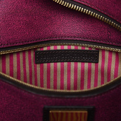 Fendi Zucca Spalmati Medium Roll Tote Tobacco Fuxia 7 of 11