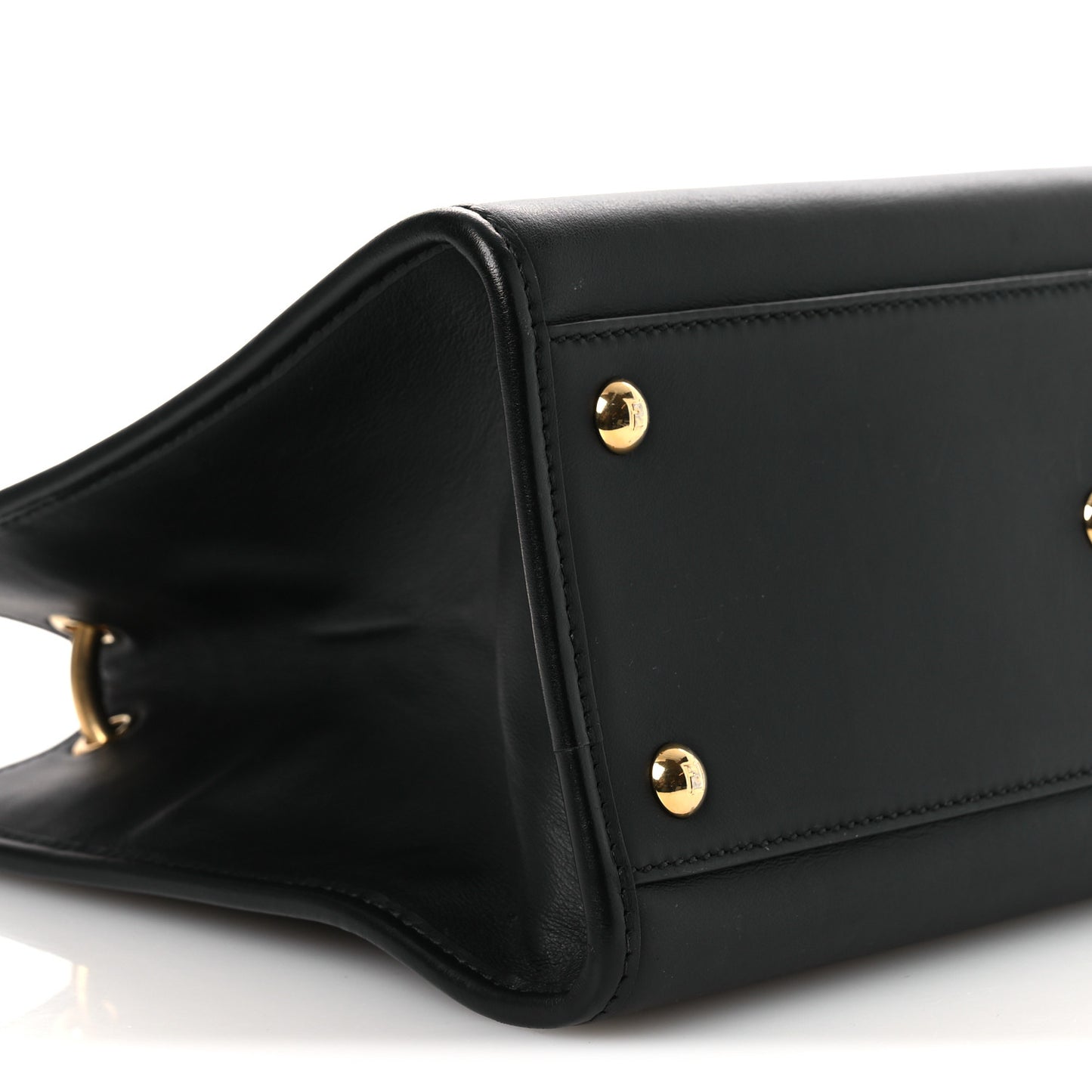 Vitello Century F is Fendi FF 1974 Embossed Small Runaway Satchel Black Maya