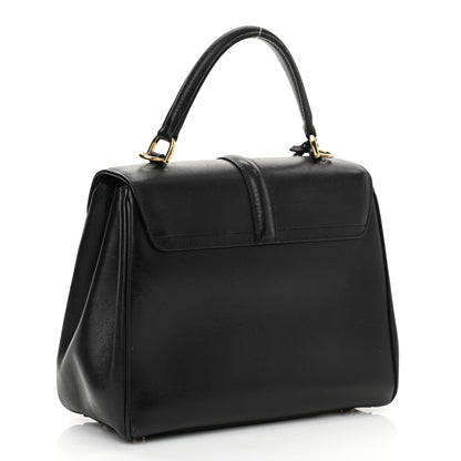 Celine Satinated Calfskin Small 16 Top Handle Bag Black 3 of 16