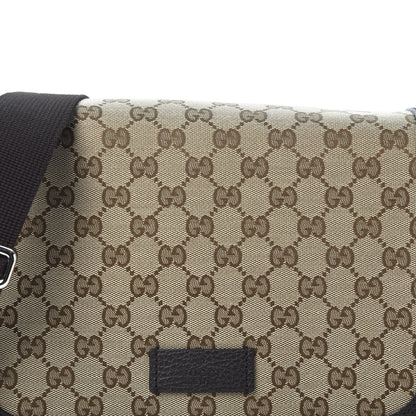 Gucci Monogram Flap Messenger Bag Beige Dark Brown 9 of 9
