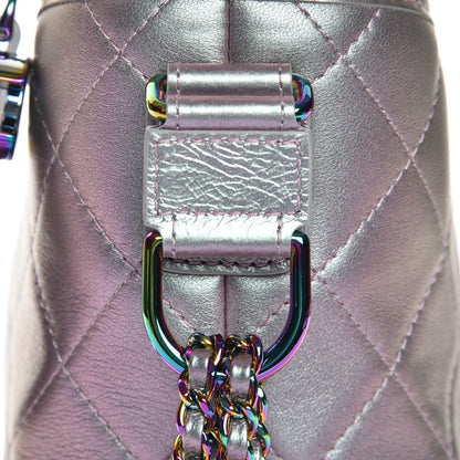 Chanel Iridescent Lambskin Calfskin Quilted Medium Gabrielle Hobo Light Purple 9 of 11