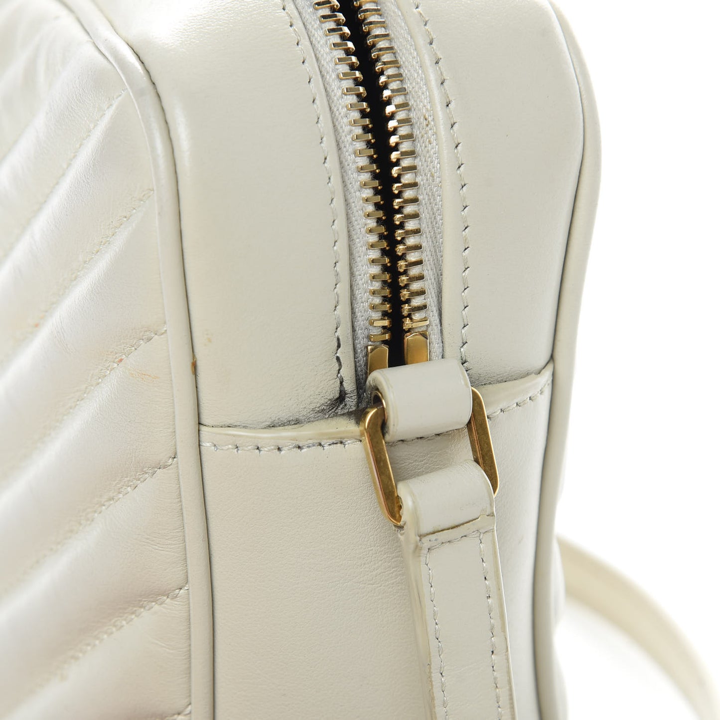 Calfskin Matelasse Monogram Lou Camera Bag Crema Soft