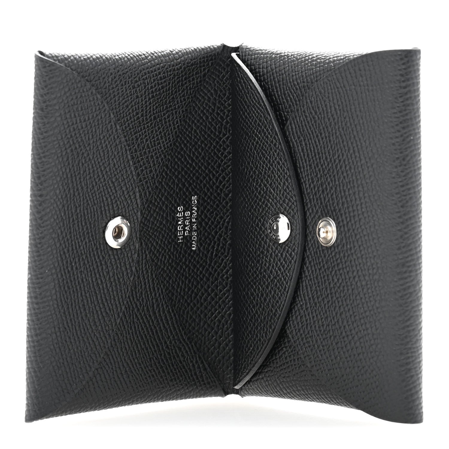 Hermes Epsom Calvi Duo Card Case Black 5 of 8