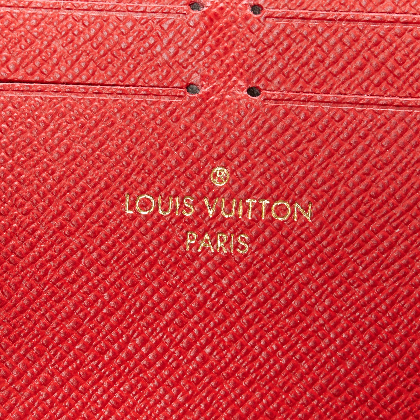 Damier Ebene Clemence Wallet Cherry
