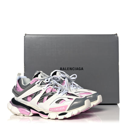 Balenciaga Mesh Rubber Bi-Color Womens Track Sneakers 38 White Pink Grey 8 of 8