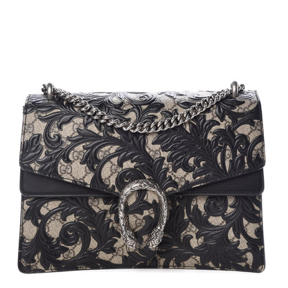 Gucci GG Supreme Monogram Arabesque Medium Dionysus Shoulder Bag Black 1 of 10