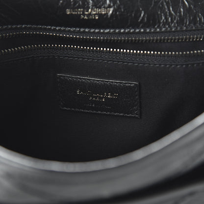 Saint Laurent Crinkled Calfskin Matelasse Monogram Medium Niki Chain Satchel Black 8 of 9
