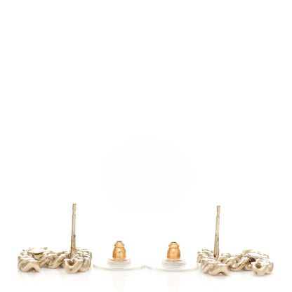 Chanel Metal Chain Link CC Earrings Gold 3 of 4