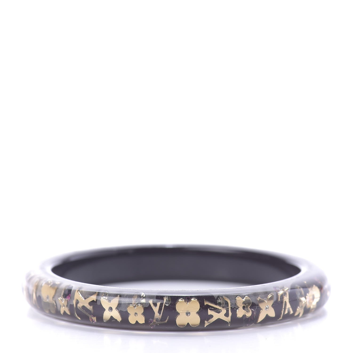 Louis Vuitton Resin Swarovski Medium Inclusion Bracelet PM Marron 3 of 4