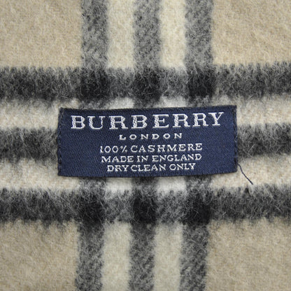 Burberry Cashmere Check Fringe Scarf 2 of 3