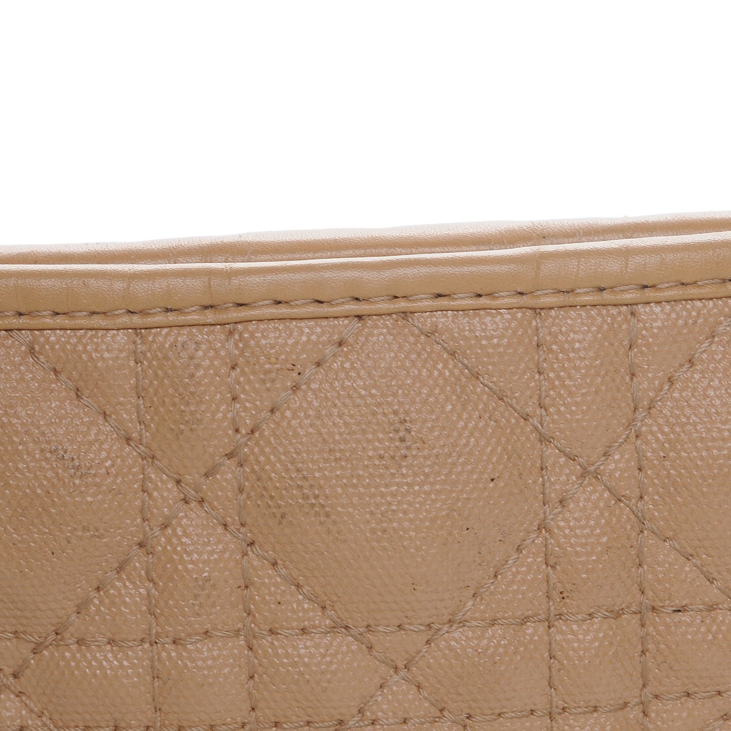 Coated Canvas Cannage Small Panarea Tote Beige