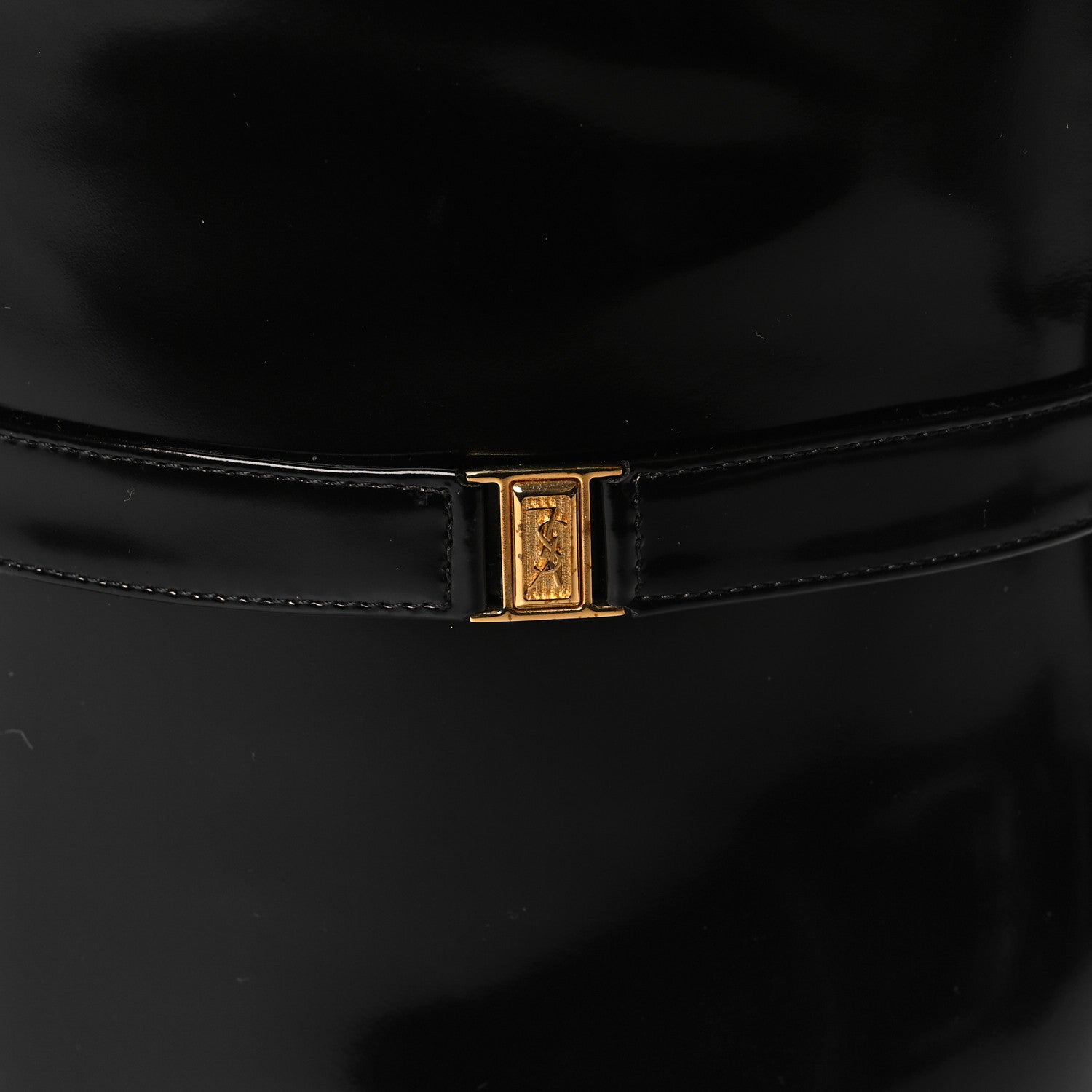 Saint Laurent Patent Calfskin Diane 100 Boots 39 Black 8 of 9