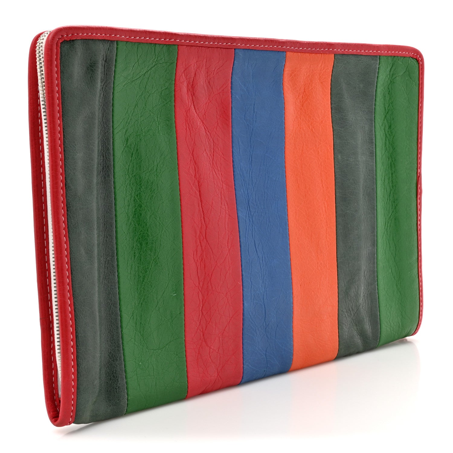 Balenciaga Agneau Arena Multicolore Bazar Pouch Vert Emeraude 3 of 10