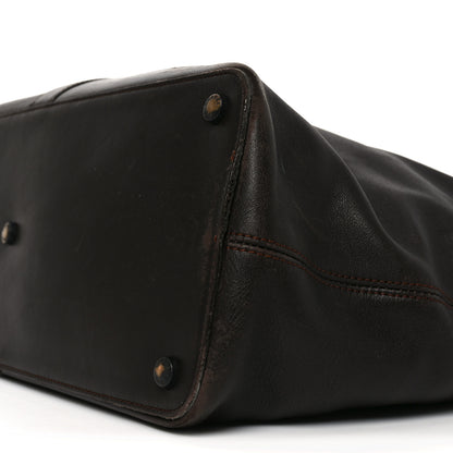 Chanel Calfskin Carrying Case Dark Brown 10 of 10