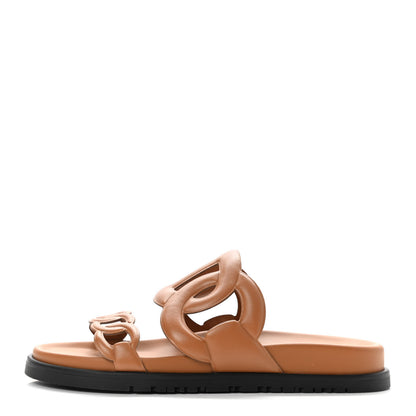 Hermes Nappa Extra Sandals 37 Naturel 1 of 8