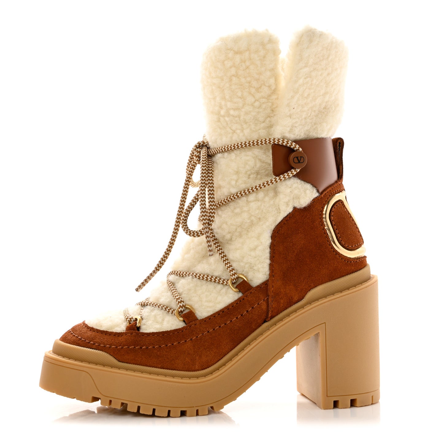 Suede Shearling Vlogo Trekkgirl Ankle Boots 35 Selleria