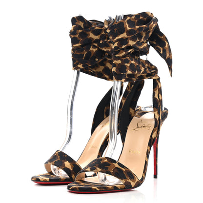 Christian Louboutin Leopard Du Desert 100 Sandal 39.5 Brown 3 of 8