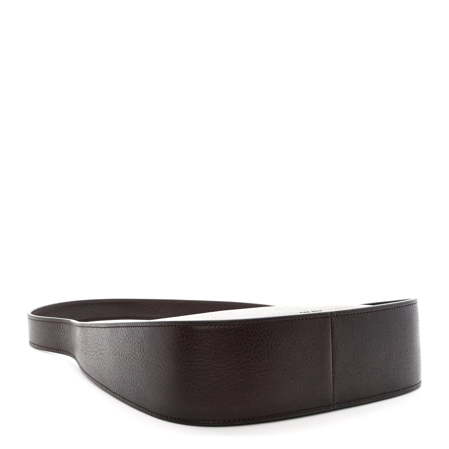 Grained Calfskin Half Moon Shoulder Bag Brown