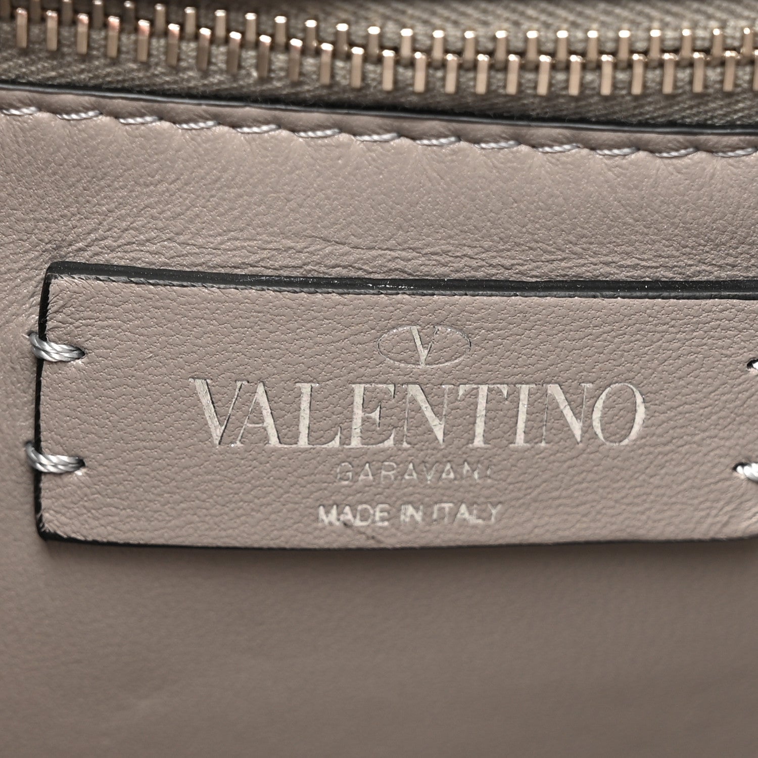 Valentino Garavani Metallic Lurex Knit Large Roman Stud Shoulder Bag Silver 6 of 9